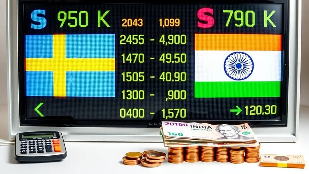 Vad kostar SEK till INR idag